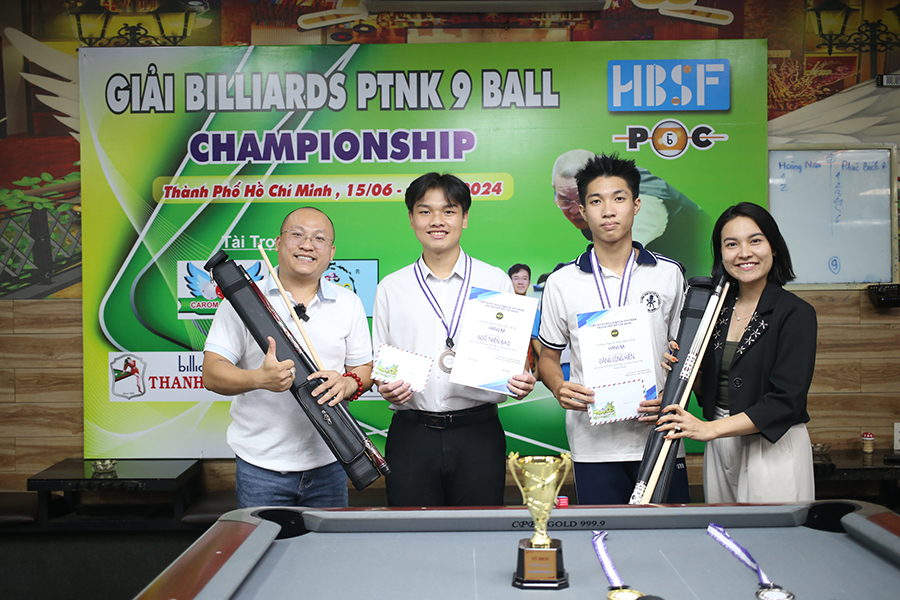 Giải billiards PTNK 9 BALL POOL CHAMPIONSHIP 2024 Nguyễn Phúc Bách vô